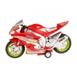 Motocicleta de Curse cu Lumini si Sunete 30 cm Toi-Toys TT29210Z BBJTT29210Z_Rosu