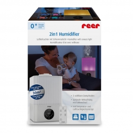 Umidificator ultrasunete cu automatizare si lumina de noapte,  telecomanda , afisaj temperatura si umiditate, temporizator, Reer 94060