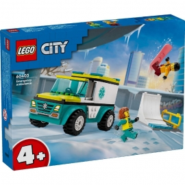 LEGO CITY AMBULANTA DE URGENTA SI PRACTICANT DE SNOW BOARDING 60403 VIVLEGO60403