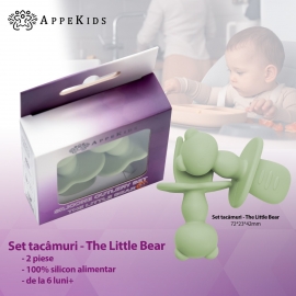 Set Tacamuri din silicon, AppeKids, The Little Bear - Bubble Beige KRTAK275596