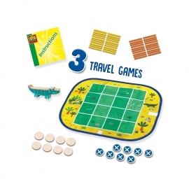 Set de 3 jocuri copii Connect Four, Dots and Boxes si joc de stivuire TSG32504