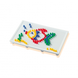 Set creativ mozaic - Tabla de jucarie mozaic cu pini colorati