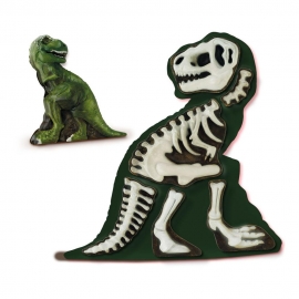 Set creativ mulaj si pictura - T-rex cu schelet fotoluminescent