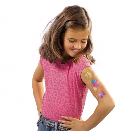 Set de tatuaje pentru copii - Personalizare in culori cu sclipici