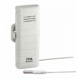 Transmitator wireless pentru temperatura, cu senzor extern pe cablu pentru temperatura apei, WEATHERHUB TFA 30.3301.02