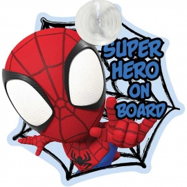 Semn de avertizare Baby on Board Spiderman Super Hero On Board TataWay CZ11546 BBJCZ11546_Albastru/Rosu