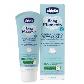 Crema protectie zilnica Chicco Baby Moments impotriva iritatiilor de la scutec, panthenol si vitamina E, 0luni+ CHC11641-9