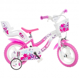 Bicicleta copii Dino Bikes 12' Flappy roz HUBDB-512L-02