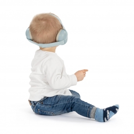 Casti antifonice pentru bebelusi, ofera protectie auditiva, SNR 25, ajustabila 47-54 cm, 12+ luni, albastru, Reer SilentGuard Baby 53283