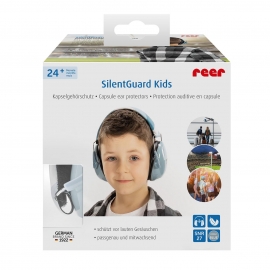 Casti antifonice pentru copii, ofera protectie auditiva, SNR 27, 5+ ani, albastru, Reer SilentGuard Kids 53293