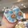 Sandalute bleu cu alb cu piuitoare - ursulet md2025su07-4-c