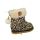 Cizmulite piele, Erika, imblanite, pentru fete (Culoare nappa: Leopard print, Marime: 23, Decor: Pon-Pon)
