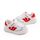 Adidasi albi cu insertii rosii pentru copii - mybaby mdbm05-2-sa50