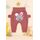 Pantaloni bebe roz pudra cu iepuras si fundita - mother & cojok trmb2070-4