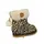 Cizmulite piele, Erika, imblanite, pentru fete (Marime: 17, Culoare nappa: Leopard print, Decor: Pon-Pon)