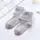 Sosetele gri cu model din tesatura si volanas din tulle mdskk153-3