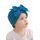 Caciulita albastra crosetata tip turban cu fundita aplicata in fata lix-22099-1-sa1