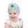 Caciulita bleu tip turban cu floricica multicolora md23107-1-ct7