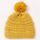 Caciulita galben mustar crosetata tip fes cu ciucuras pentru bebelusi mbx-22044-1-sa3