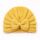 Caciulita galben mustar crosetata tip turban cu fundita adx-22035-4-sa1