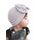 Caciulita gri tip turban cu model din tesatura si funda aplicata amx-22032-3