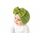 Caciulita verde tip turban cu fundita din tulle aplicata mbx-21005-5-cd