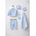 Set bebelusi 6 piese tricotate, culoare bleu tram0010