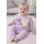Set bebe fetita 2 piese lila cu iepurasi bluza maneca lunga pantaloni bumbac trpb0188