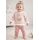 Set bebe fetita 2 piese roz cu iepuras bluza maneca lunga pantaloni bumbac trpb0184
