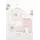 Set nou nascut fetita 5 piese roz alb bumbac cu coroana bluza pantaloni cadou trpb0196
