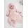 Set nou nascut fetita roz 5 piese bumbac elegant bluza pantaloni caciula baveta trpb0207