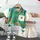 Costumas pentru baietei cu camasuta verde in carouri mdxbr13-r1