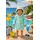 Halat de baie premium, turquoise, animalut brodat, model 3d, ramel 487-3