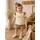 Set 2 piese donino cu broderie florala mama si maneci cu volanase tram40888