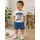 Compleu din doua piese, tricou si pantaloni scurti pentru copii, memoza, model alsbs11, bumbac sbs11