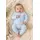 Set bebelusi din 2 piese bumbac rib &ndash; bluza cu capse si pantaloni, culoare bleu tram0004-cp1-2