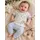 Set din doua piese pentru bebelusi, bumbac, maimutica brodata, babyim, bleu tram1-10