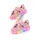 Pantofi sport cu lumini led, model cu capsuni, fete, piele ecologica si textil, roz adt-19-1
