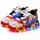 Pantofi sport cu lumini led, super colour, baieti, piele ecologica, multicolor ad2026-1-1