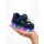 Pantofi sport cu lumini led, model masinute, piele ecologica si textil, baieti, bleumarin adt-51-1