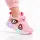 Pantofi sport cu lumini led, model super panda, textil, fete, roz adt-19-1