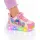 Pantofi sport cu luminite, model baloane colorate, piele ecologica, fete, roz ad30-85