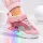 Pantofi sport cu luminite, model bubudoo, piele ecologica, fete, roz ad30-83