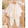 Costumas bebelusi fete 3 piese alb cu dantela si fundite, bumbac 100% sbshsn685