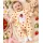 Costumas bumbac bebelusi 3 piese galben cu imprimeu fructe, bluza maneca lunga cu capse, pantaloni si caciulita superbebe shop vhhsn745