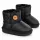 Cizme negre pentru fetita, superbaby, model nasturel, piele ecologica