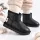 Cizme imblanite pentru fetita, superbaby, negru sidef, model simply beautiful, piele ecologica