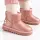 Cizme roz sidefat pentru fetita, superbaby, model simply beautiful, piele ecologica