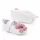 Pantofiori albi cu floricica roz - MBD2332-3-p8.3-6 luni (Marimea 18 incaltaminte)