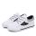 Tenisi albi cu sireturi si insertie neagra LIA7288-3-AC